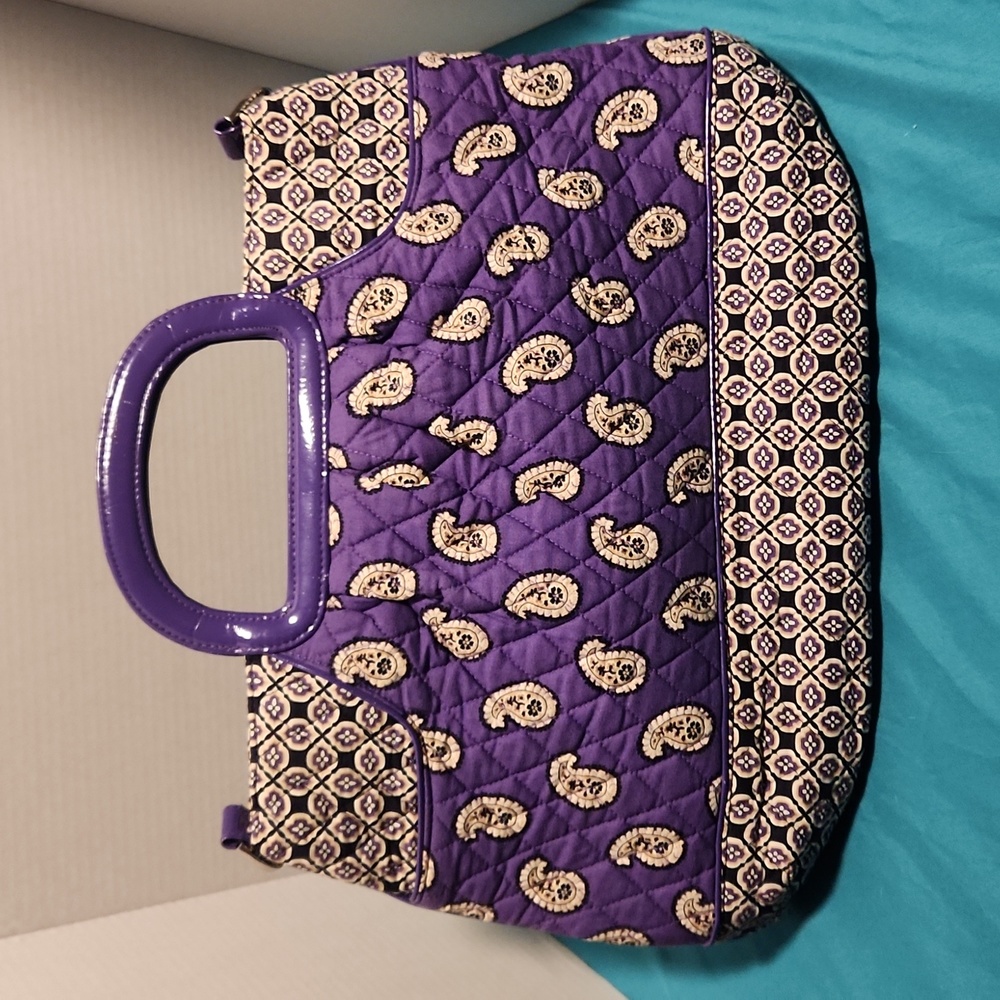 Vera Bradley  Purple Paisley Quilted Bag w/o shoulder strap